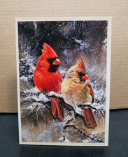 Cardinal Birds 3D Greeting Card hand-crafted