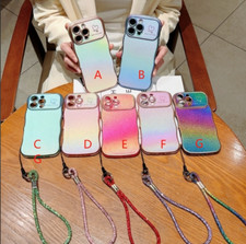 For Samsung Galaxy S25 Ultra S24 S22 Colorful Shockproof Phone Case With Strap