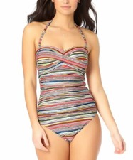NWT Anne Cole Swimwear Swimsuit One 1 piece Sz 16 Bandeau
