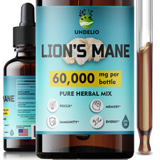 Lions Mane Mushroom Extract Non Gmo Tincture Liquid Herbal Drops 2 Fl Oz