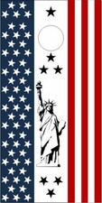 Stars and Stripes American Flag Cornhole Wrap Bag Toss Skin Decal Sticker
