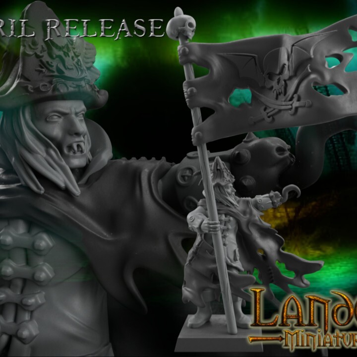Zombie Pirate Captain - Landor Miniatures