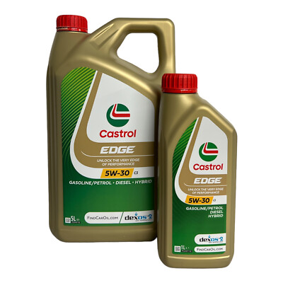5+1=6 Liter Castrol EDGE TITANIUM FST 5W-30 C3  5W30 dexos2 VW Mercedes Motoröl