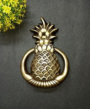 Lacquered Polished Pineapple Door Knocker Made of Brass Fruit Outdoor Bell RD036