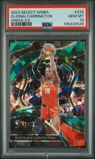 2024 Panini Select Wnba #233 Dijonai Carrington Green Ice PSA 10