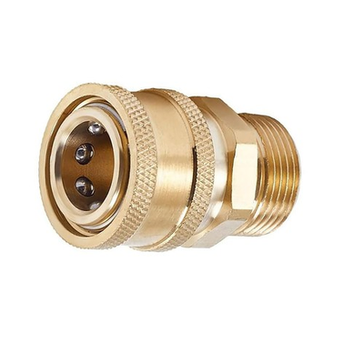 #ad Brass Pressure Washer Quick Connect Coupler Adapter 1 M22 to 1 4 $19.83