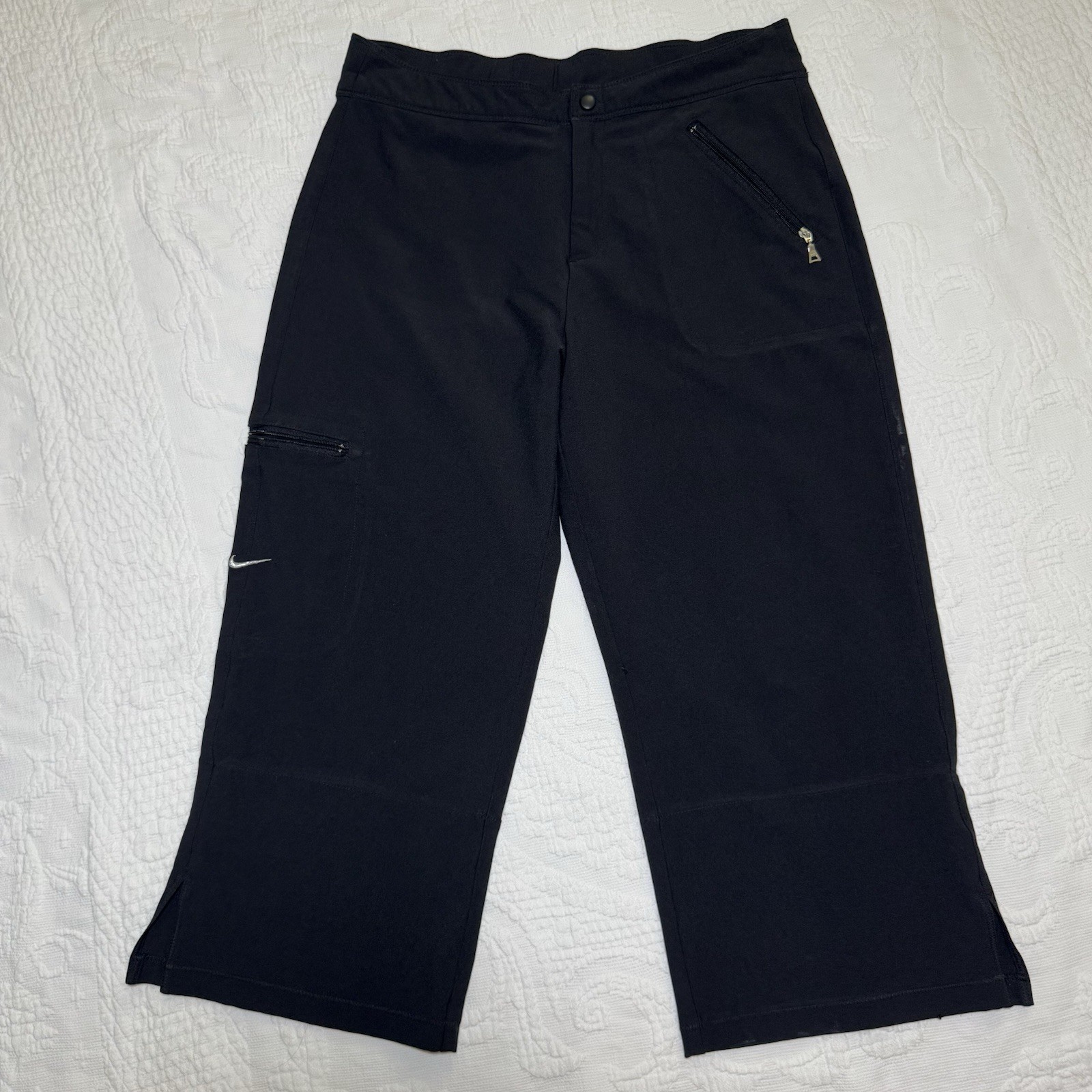 Nike Black Pants Women's Size Small 4/6 Capri Ankle Dri-Fit Bottoms