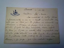 Cartoncino  Comandante "Regio Cacciatorpediniere NICOLOSO DA RECCO" Taranto 1939