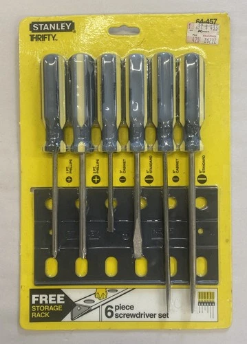 RARE NOS 1980's Stanley Thrifty 64-457, 6 Pc. Screwdriver Set Made in USA M1095
