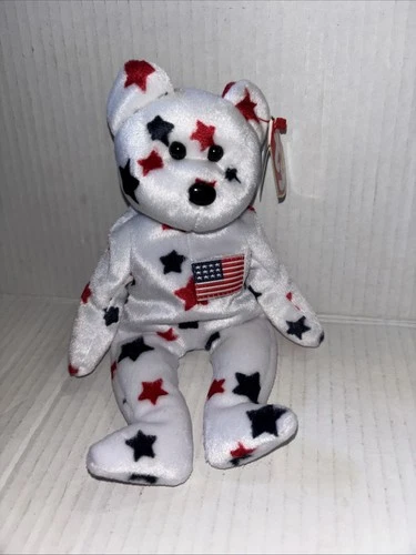 Ty Glory the Bear Plush Toy - 4188 Vintage Retired 4th Of July Patriotic 1997