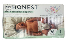 Honest Company Clean Conscious Diapers Size 1 8-14 lbs 78 Count 2 Designs