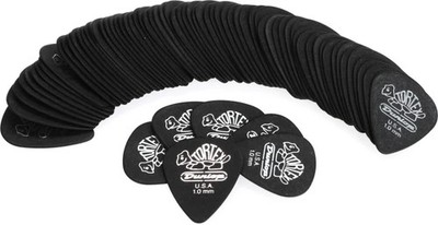 Dunlop 488R100 Tortex Pitch Black Standard Guitar Picks 1.0mm 72-pack
