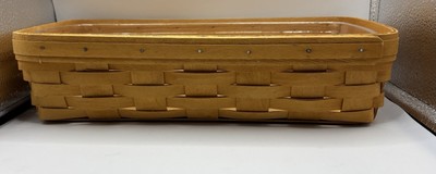 Longaberger 1998 Bread Basket Handwoven Dresden Ohio Signed USA 11.5'' Long