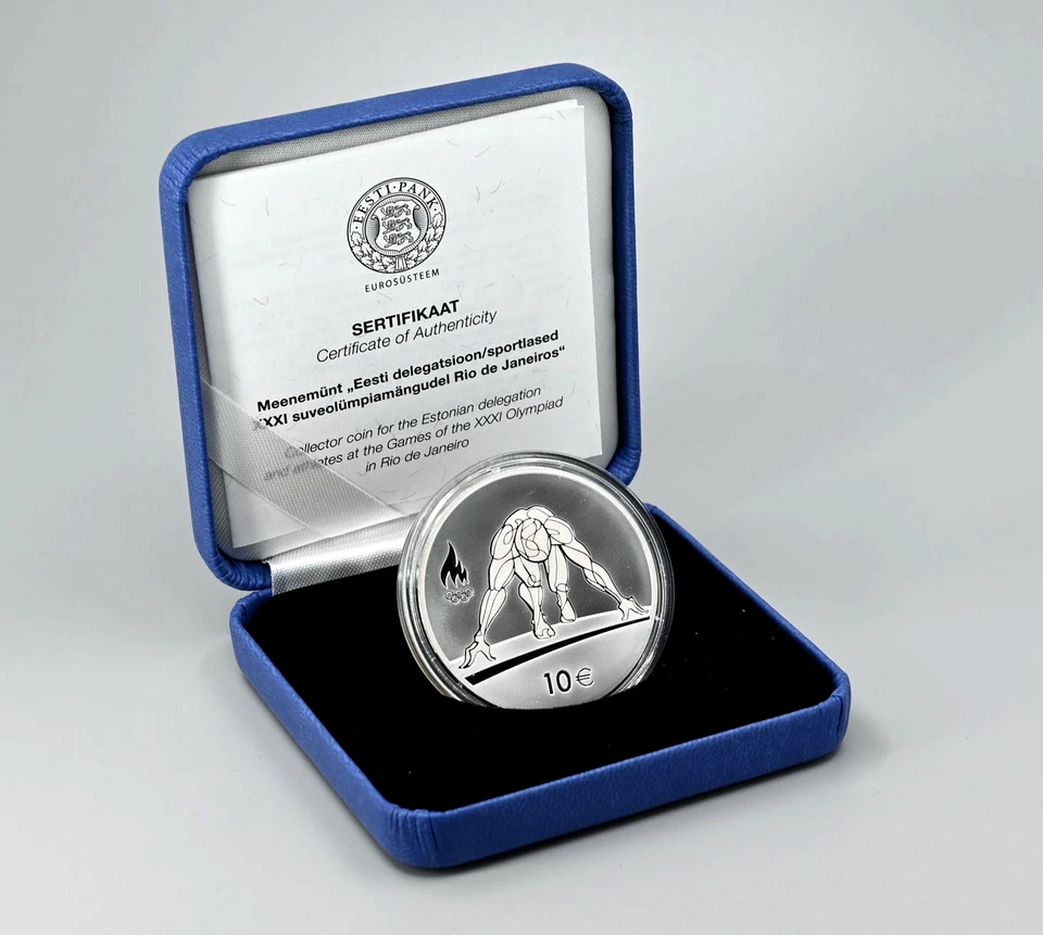 ESTONIA 10 Euro 2016 Silver Proof 'Olympic Summer Games Rio de Janeiro - Runner' - Image 4 of 4