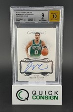 JAYSON TATUM 2018-19 FLAWLESS MOMENTOUS AUTOGRAPH AUTO /25 BGS 9 Q6995