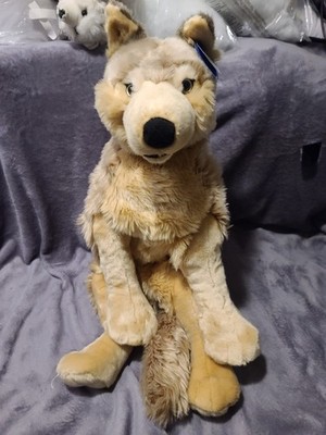 Large Semo Plüschtierwelt Wolf Stuffed Animal Plush NWT 37'' From Germany