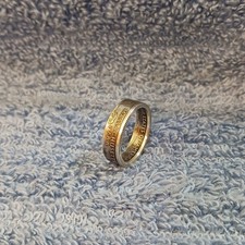 Massachusetts Handcrafted 90 Silver Washington Quarters coin ring size 8 2000