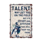 YOYI ART Vintage Baseball Art Wall Decor - Metal Tin Signs for Boys Retro
