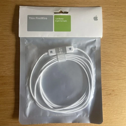 Genuine Apple Thin FireWire Cable 6 to 6 pin - 1.8m (M8708G/A) NEW & SEALED