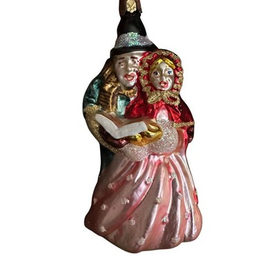 Vtg Old World Ornament Dickens Carolers Christmas INGE GLAS Mercury Hand Blown