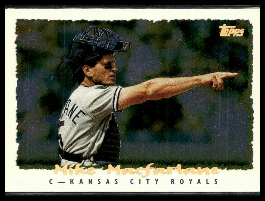 1995 Topps #159 Mike Macfarlane CyberStats (Spectralight)