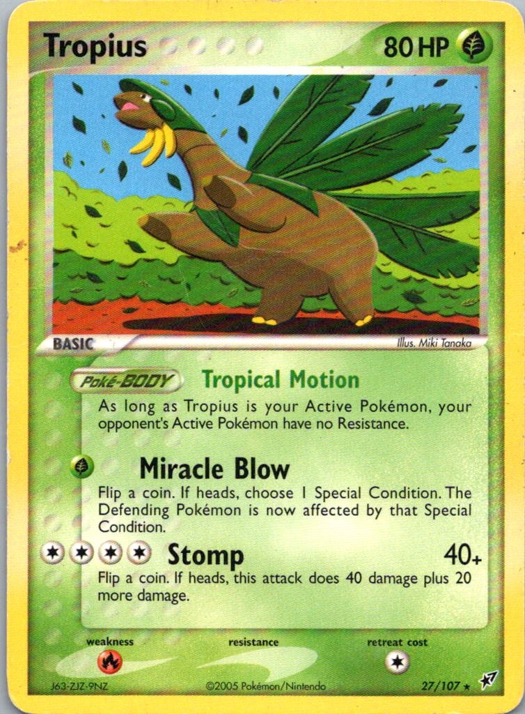 Pokemon TCG Tropius 27/107 Deoxys MP