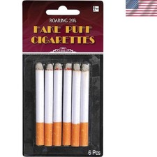 Set of 6 Realistic Fake Puff Cigarettes - Perfect for Costumes Parties