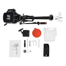 2 Stroke 3.6HP Heavy Duty Outboard Motor Boat Engine w/ CDI Water Cooling System