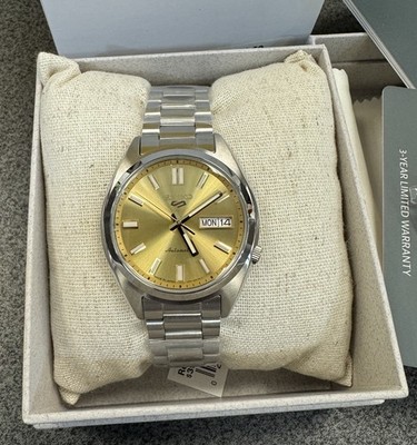 Seiko 5 Sports Automatic SNXS Series Classic Gold Dial Watch