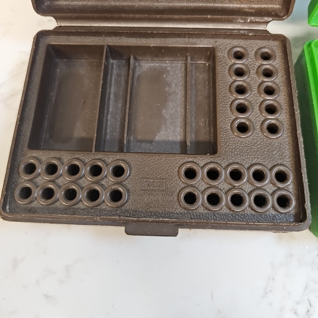 MTM 22 AMMO BOX Lot Of 2 Vtg Plastic Carrying Case Made In USA