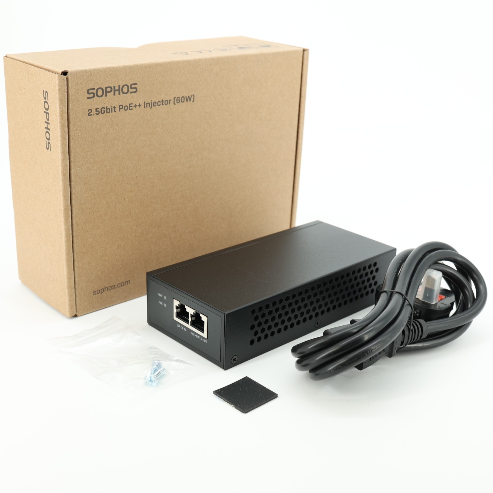 Genuine Sophos 2.5Gbit PoE++ Injector 60w (UK) 2.5G 802.3bt PoE PW60WZ00ZZPCUK