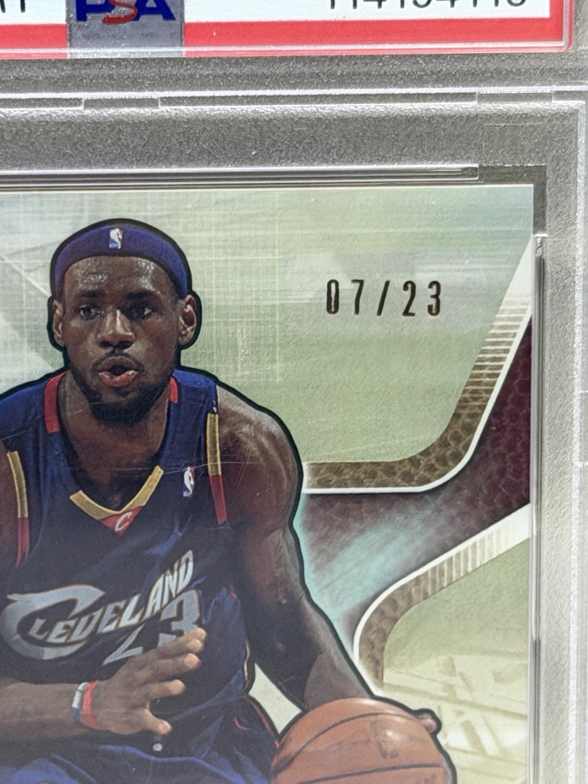 /23 Auto LeBron James 2008 SPx Endorsements #LJ PSA 7 AU 10 Cavs Autograph NBA view 3