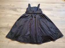 David's Bridal Girls Sz 6 Black Sleeveless Ball Gown Dress H1256 Ribbon 