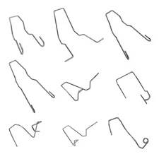 9Pcs Headlight Bulb Retaining Spring Clips Set for H1 H3 H4 H7 Car Clamp Silver