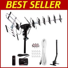 High-Performance Outdoor Antenna with 200 Mile Range  All-Directional Rotation