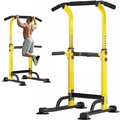 Power Tower Pull Up Bar Station, Free Standing Pull Up Rack Dip Station for H...