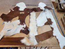 Kuhfell Reste Fellreste Kuhfellreste Stücke zum Basteln, echtes Kuhfell A16