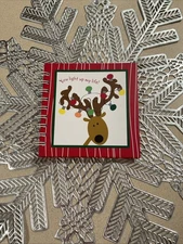 Holiday Reindeer Hard Over Spiral Lined Paper Memo Book.  6” X 5 1/2”. NEW.