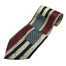 Dino Romaro Patchwork Silk Trading Necktie Men Statement Pattern