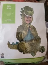 NEW Infant Baby Roar Halloween Costume Dinosaur T-Rex Green 12-24 Months