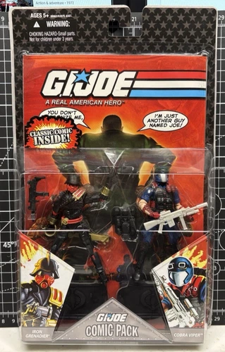 Hasbro GI Joe Comic 2 Pack IRON GRENADIER & COBRA VIPER w/ Issue #86