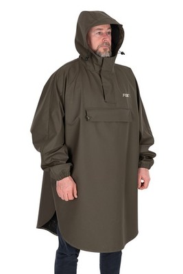 Fox Khaki Poncho Regenjacke Regenponcho Regenschutz Outdoorjacke