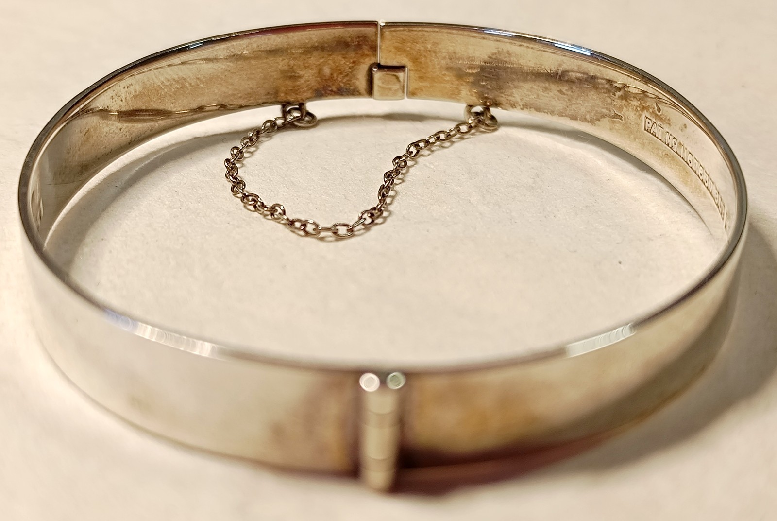 Sterling Silver Ladies Solid Bangle Hallmarked Ov… - image 4