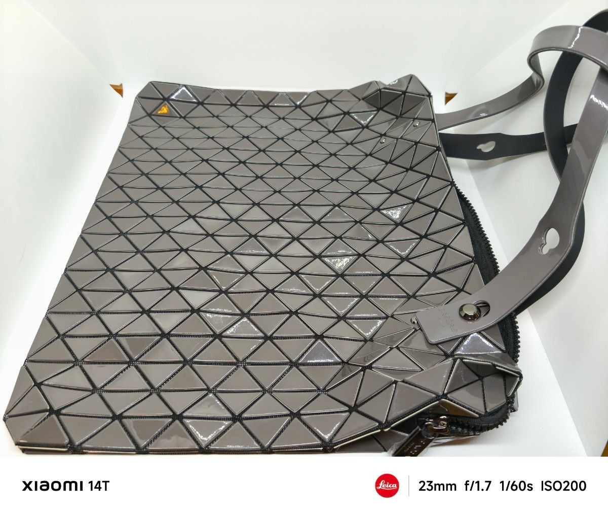 Bao Bao Triangular Pattern Tote Rare Large Used V… - image 2