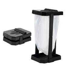 Collapsible Trash Can & Portable Garbage Bin with Reinforced Frame, 2 Ground 
