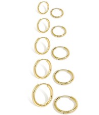 Small Gold Hoop Earrings Lightweight: Hinged Huggie Hoop Earrings for Lobe Ca...