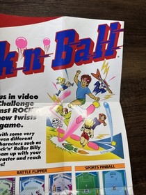 Rock 'N Ball NTV-R4-US NES Nintendo Insert Poster Only