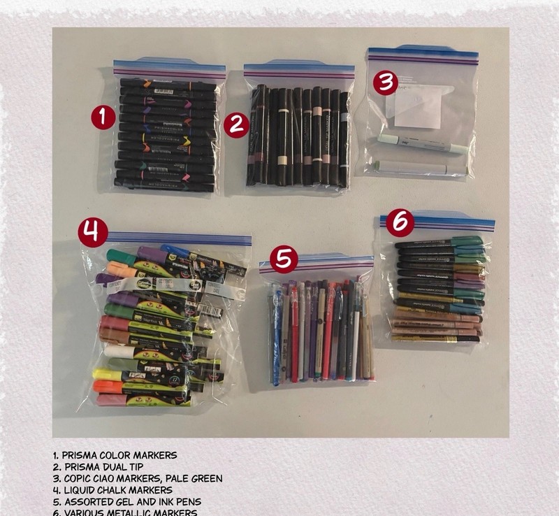 Prisma & Copic Ciao Multicolor Marker & Pen Lot, Dual Tip Metallic