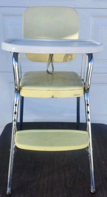 Vintage Yellow Cosco Metal Baby Highchair with Tray | eBay