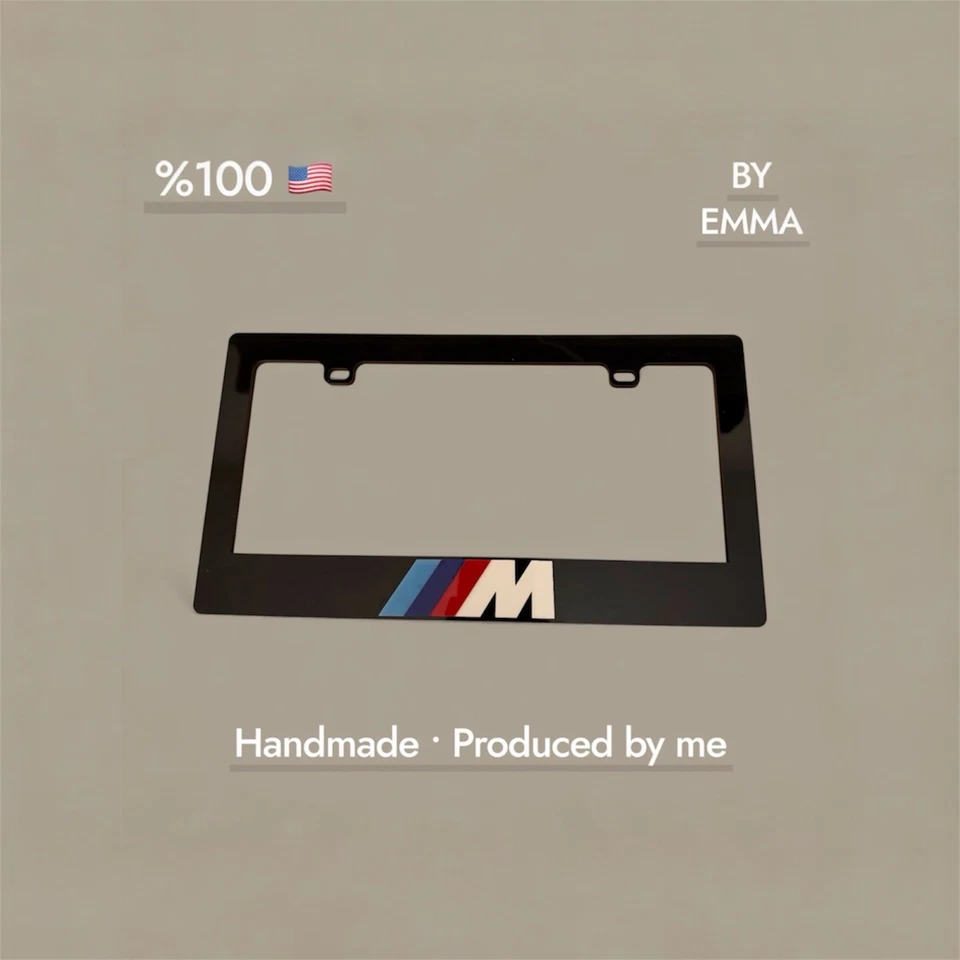 BMW M Logo 3D license Plate Frame ( Handmade )🇺🇸 - Image 2 of 4